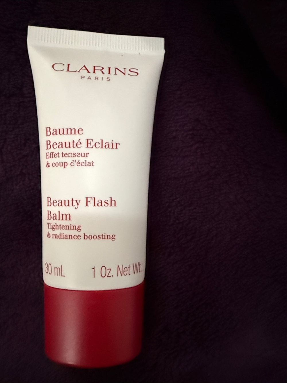 Clarins White Tube with Red Cap Beauty Flash Balm